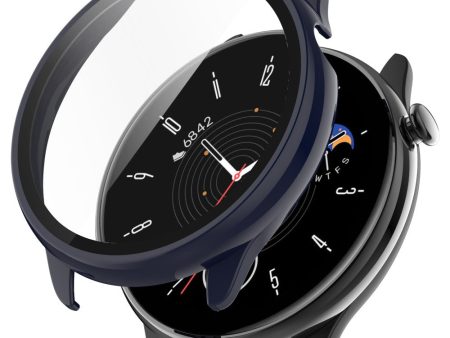 Amazfit GTR Mini cover with tempered glass screen protector - Dark Blue Online Sale