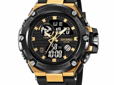 SKMEI 2119 Business - Casual - Outdoor - Sport Watch - Black+Gold Supply