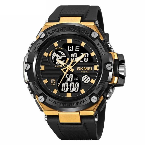 SKMEI 2119 Business - Casual - Outdoor - Sport Watch - Black+Gold Supply