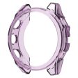 Garmin Fenix 8 51mm Watch Case Shockproof Flexible Cover Half-Wrapped - Transparent Purple Fashion