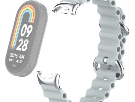 Xiaomi Smart Band 8 silicone strap with connector - Grey Online now