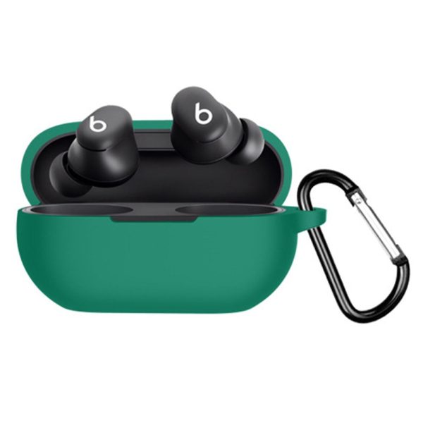 Beats Solo Buds Silicone Case Scratch Resistant Bluetooth Headphone Cover with Hanging Buckle - Black For Discount