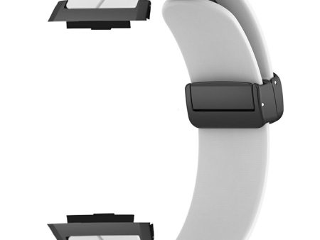 Xiaomi Watch H1 Watchband Soft Silicone Watch Strap with Magnetic Buckle - White For Cheap