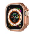 Apple Watch Ultra   Ultra 2 49mm Electroplating Flexible Watch Case Hollow Anti-Drop Frame - Rose Gold on Sale