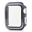 Apple Watch SE 2022 (40mm) dual color electroplating cover with tempered glass - Blue   Silver on Sale