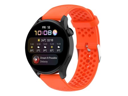 20mm silicone quick release watch strap for Huawei watch - Orange on Sale