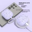 Samsung Galaxy Buds3 Pro   Buds3 Bluetooth Earphones Flower Pattern Liquid Silicone Case with Hanging Buckle - Dark Green Online Hot Sale