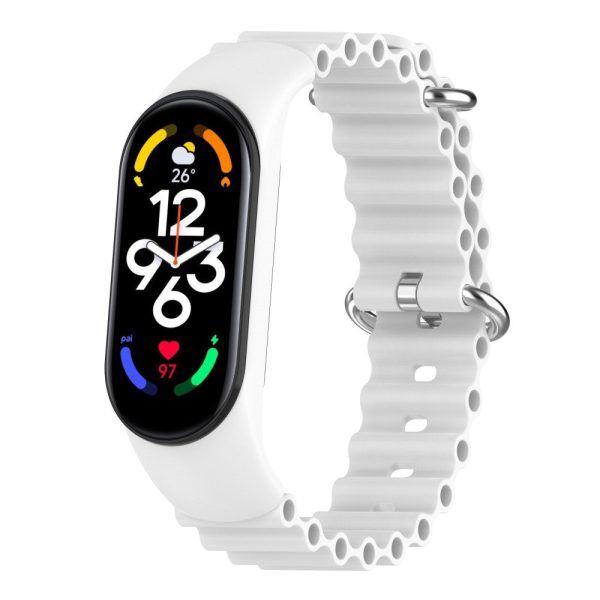 Xiaomi Mi Band 7   6   5   4   3 silicone strap with cover - White Online Hot Sale