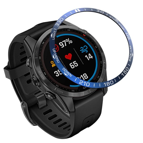 Garmin Fenix 7S sporty scale stainless steel bezel - Blue   White Discount