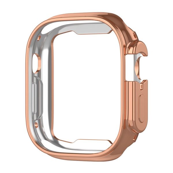 Apple Watch Ultra   Ultra 2 49mm Electroplating Flexible Watch Case Hollow Anti-Drop Frame - Rose Gold on Sale