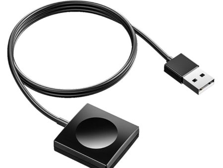 1m Apple Watch (45mm) USB magnetic charging dock cable - Black For Sale