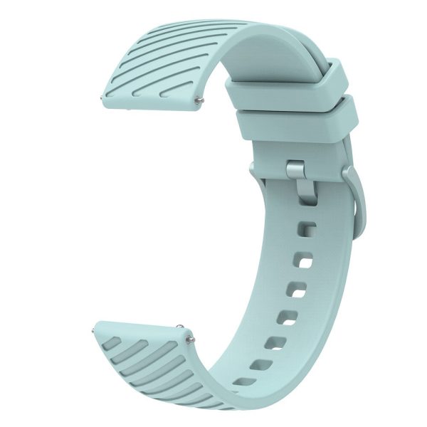 18mm Universal texture pattern silicone strap - Sky Blue Hot on Sale