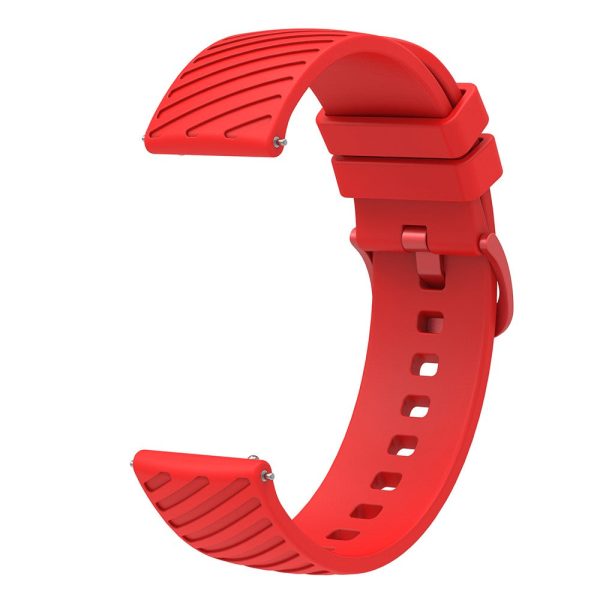 18mm Universal texture pattern silicone strap - Red Supply