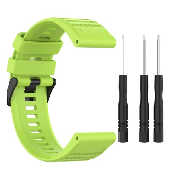 22mm Garmin Forerunner 945   Fenix 6   5 silicone watch strap - Green on Sale