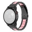 22mm stainless steel watch strap with folding clasp for Garmin watch - Black   Pink   Black Cheap