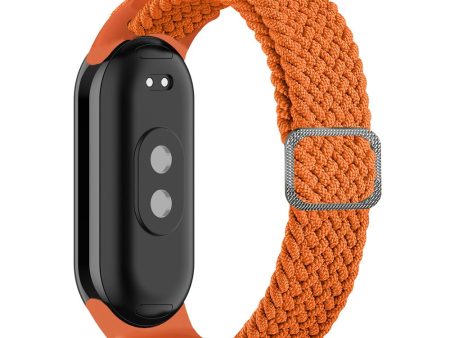 Xiaomi Smart Band 8 elastic nylon braid style strap - Papaya For Sale