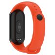 Xiaomi Smart Band 8 silicone strap with metal connector - Orange Sale