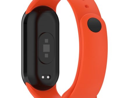 Xiaomi Smart Band 8 silicone strap with metal connector - Orange Sale