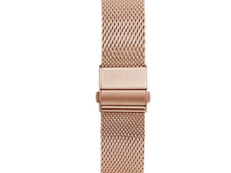 20mm Universal stainless steel watch strap with folding buckle - Rose Gold For Cheap