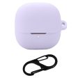 Xiaomi Redmi Buds 5 Case Bluetooth Earphone Silicone Skin Cover with Anti-Lost Buckle - Purple Online now