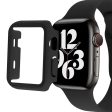 Apple Watch (45mm) silicone watch strap + tempered glass cover - Black Online now