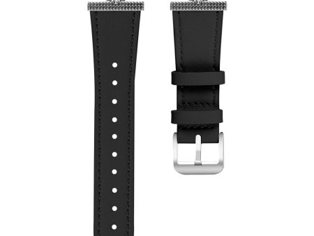 TicWatch GTH Watch Band Genuine Cow Leather Flower Decor Adjustable Strap - Black Online