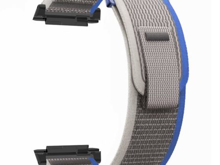 Xiaomi Watch H1 Nylon Watch Band Adjustable Loop Fastener Strap - Blue+Grey Online