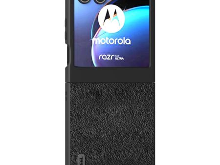 ABEEL Motorola Razr 50 5G Case Litchi Texture Non-Slip Phone Cover - Black Sale