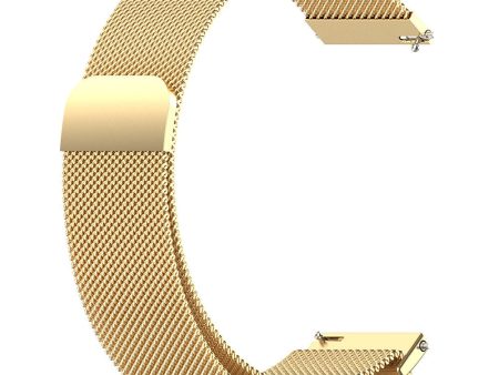 18MM Metal Watch Strap Breathable Milanese Smartwatch Mesh Band Replacement - Gold For Discount