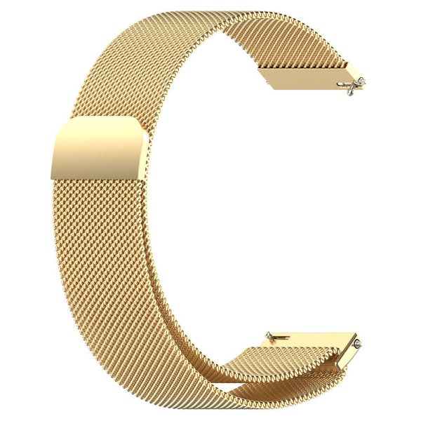 18MM Metal Watch Strap Breathable Milanese Smartwatch Mesh Band Replacement - Gold For Discount