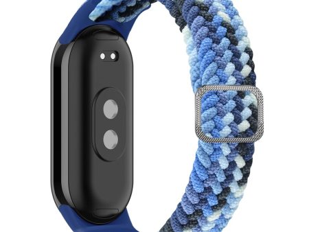 Xiaomi Smart Band 8 elastic nylon braid style strap - Colorful Blue Online Sale