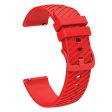 18mm Universal texture pattern silicone strap - Red Supply