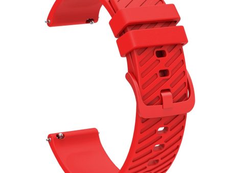 18mm Universal texture pattern silicone strap - Red Supply