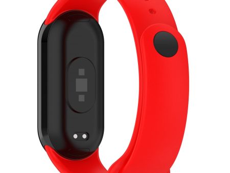 Xiaomi Smart Band 8 silicone strap with metal connector - Red Fashion