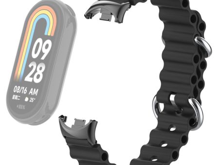 Xiaomi Smart Band 8 silicone strap with connector - Black Online