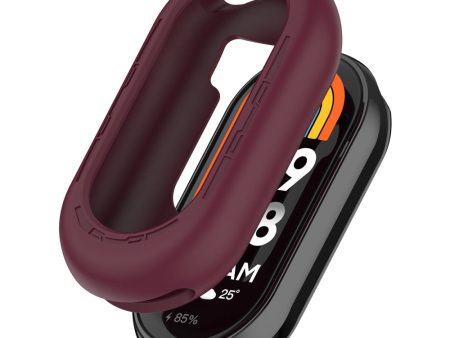 Xiaomi Mi Band 9   9 NFC Silicone Watch Case Anti-collision Protection Frame - Wine Red Online Hot Sale