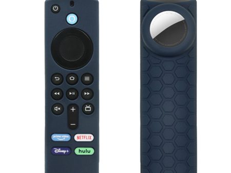 2-in-1 Amazon Fire TV Stick 4K (3rd)   AirTag silicone cover - Navy Blue For Cheap