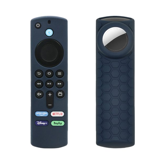 2-in-1 Amazon Fire TV Stick 4K (3rd)   AirTag silicone cover - Navy Blue For Cheap