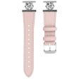 Huawei Watch GT 2 42mm Watch Band Genuine Cow Leather Flower Decor Adjustable Strap - Pink Fashion