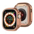 Apple Watch Ultra   Ultra 2 49mm Electroplating Flexible Watch Case Hollow Anti-Drop Frame - Rose Gold on Sale