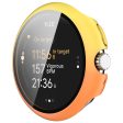 Google Pixel Watch 3 45mm Watch Case Hard Bump Resistant Cover with Tempered Glass Screen Film - Yellow+Orange Online