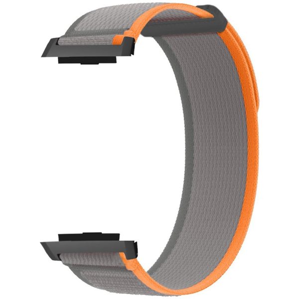 Xiaomi Watch H1 Nylon Watch Band Adjustable Loop Fastener Strap - Orange+Grey Discount