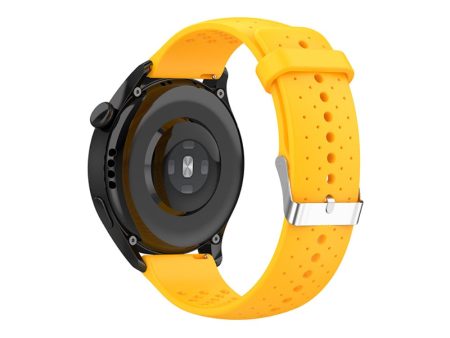 22mm silicone quick release watch strap for Huawei watch - Yellow on Sale