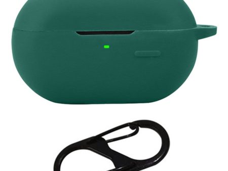 SoundPEATS Pearlclip Case Bluetooth Earphone Silicone Cover with Anti-Lost Buckle - Blackish Green Online now