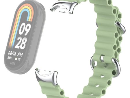 Xiaomi Smart Band 8 silicone strap with connector - Light Green Online Hot Sale