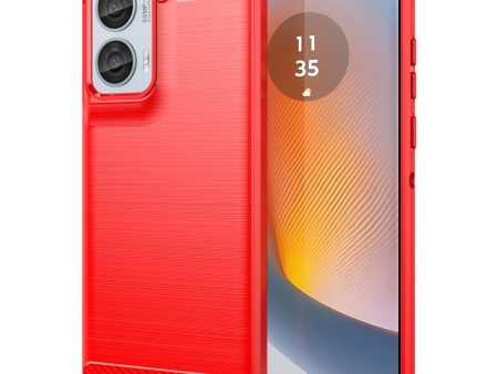 Carbon Flex Motorola Moto G85 cover - Red For Discount