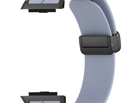 Xiaomi Watch H1 Watchband Soft Silicone Watch Strap with Magnetic Buckle - Lavender Grey For Sale