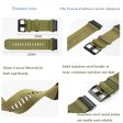 Watchband for Garmin Fenix 8 Universal 22mm Quick Release Nylon Canvas Watch Strap - Khaki Online Sale