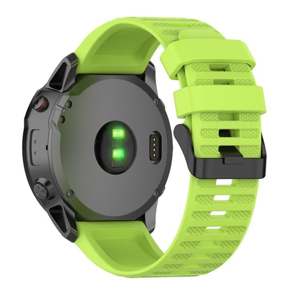 22mm Garmin Forerunner 945   Fenix 6   5 silicone watch strap - Green on Sale