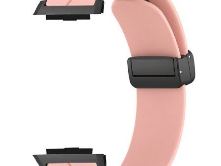 Xiaomi Watch H1 Watchband Soft Silicone Watch Strap with Magnetic Buckle - Pink Sale